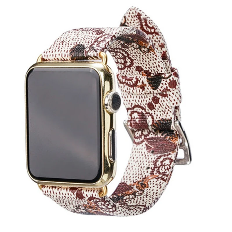 

Bee Strap Loop Leather Bands 44/42mm 40/38mm For Apple Bracelet Watch Cute Bee Pattern Watch Band For Iwatch Series 5/4/3/2/1
