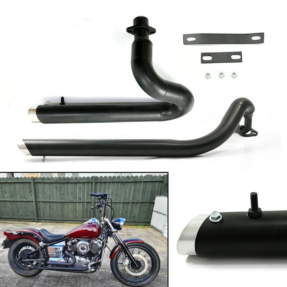 Для Yamaha Drag Star V star 650 XVS650 DS650 XVS400 650A выхлопная труба для мотоцикла Aerofluxus со съемным