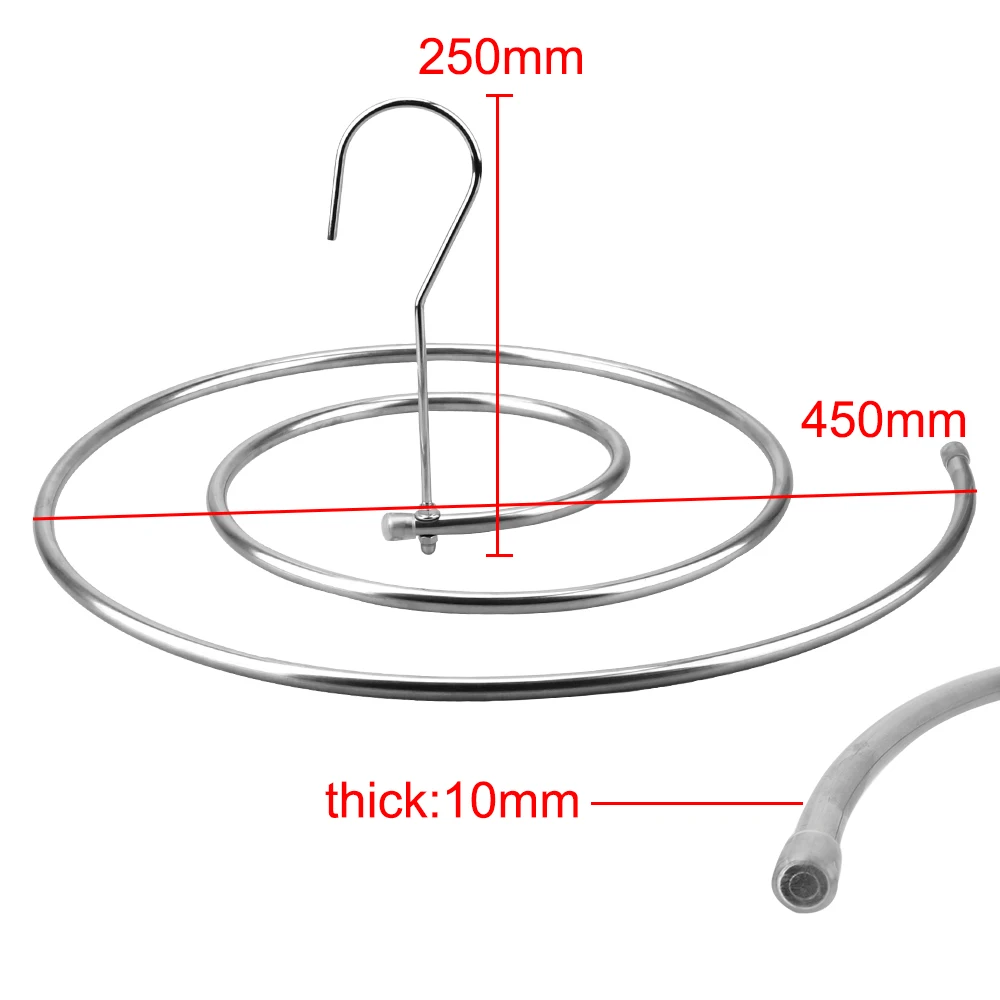 Stainless Steel Round Spiral Quilt Sheets Hanger Blanket Hanger Save Space Rotating Drying Rack Outdoor Home Balcony Hanger 5