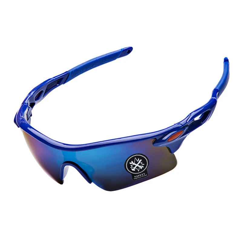 Уличные солнцезащитные очки HD UV400 для рыбалки, мужские и женские, ветрозащитные, пылезащитные, для пешего туризма, альпинизма, спортивные очки для бега, езды на велосипеде - Цвет: Blue Blue