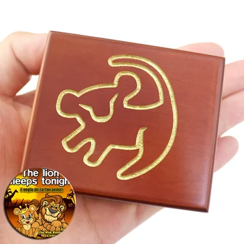 

Handmade Wooden The lion sleep tonight Music Box Birthday Gift For Christmas Valentine's day special gifts for lovers, childrens