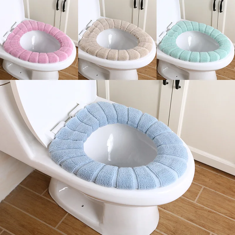 

Bathroom Toilet Seat Cover Mat Washable Closestool Mat Seat Case Toilet Lid Cover Warm Soft Cushion Bathroom Accessories