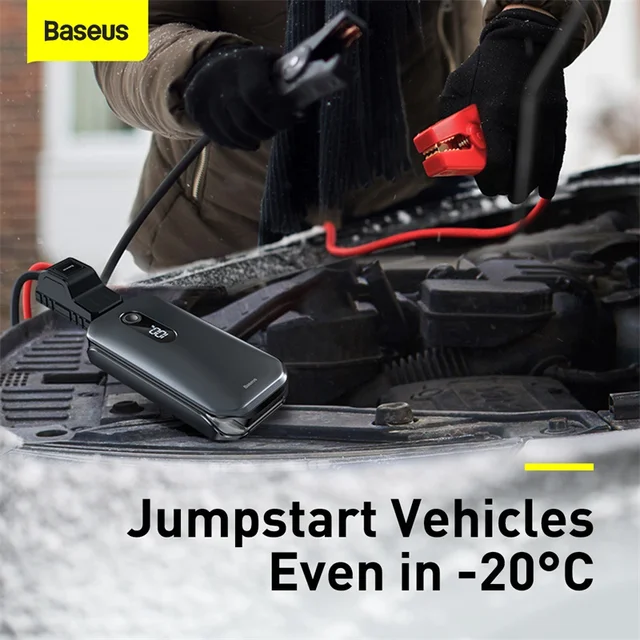Baseus Car Jump Starter 12000mAh Portable Auto Power Bank Battery 1000A Car Booster Battery Emergency Starter Battery for Car 6