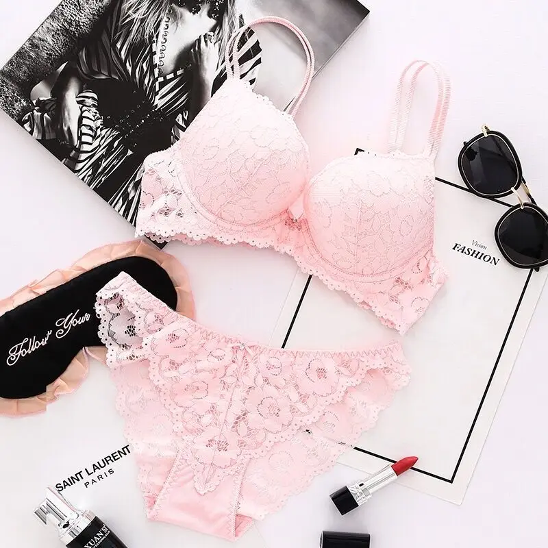 womens lingerie sets Big Push Up Bra Set 7 Colors Lace Bra And Panty Set Sexy Women’s Embroidery Deep V Lingerie Set Good Quality Pretty Underwear sexy bra and panty