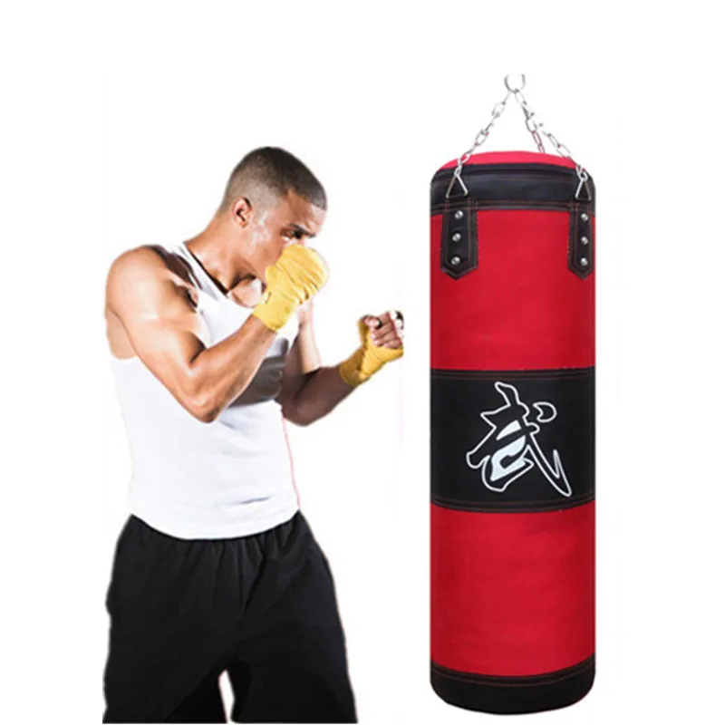 Empty Boxing Sandbag Home Fitness Hook Hanging Kick Punching Bag 8 pcs Boxing Training Fight Karate Punch Muay Thai Sand Bag boxing punching bag punching bag training sandbag