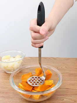 

304 stainless steel potato masher ricers household banana pumpkin yam mud rammer baby supplementary food kitchen tool