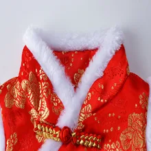 Детский жилет; сезон осень-зима; детский утепленный китайский костюм; жилет; теплый жилет для новорожденных; теплый детский костюм для первого месяца и нового года