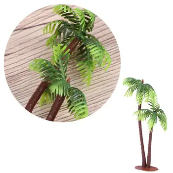 

Simulation Plastic Palm Tree Model Cake Layout Props Topper Scenery Material Mini Coconut Tree Model