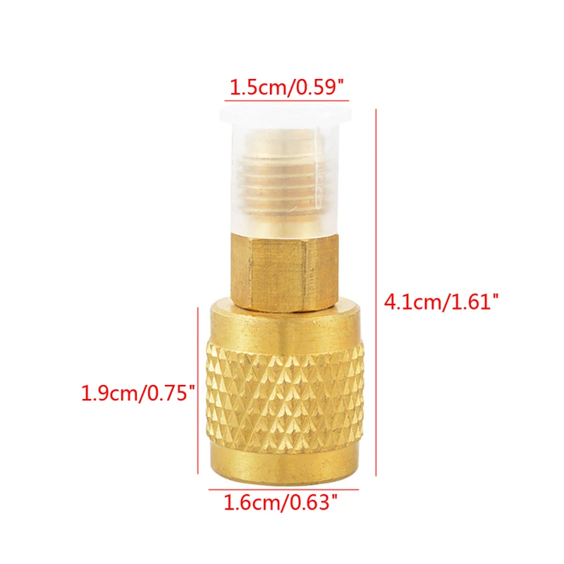 

New R410a Brass Adapter Joints 1/4" Male To 5/16" Female Charging Hose To Pump Dropshipping
