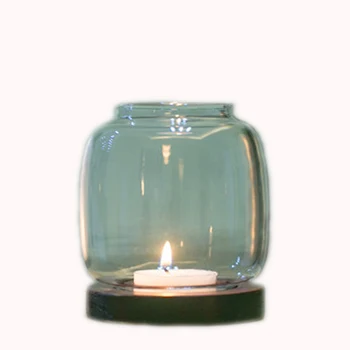 

Glass Jar Candle Holders Minimalist Lamp Modern Candle Holder Outdoor Latern Small Tealight Portacandele Home Decor EB50ZT