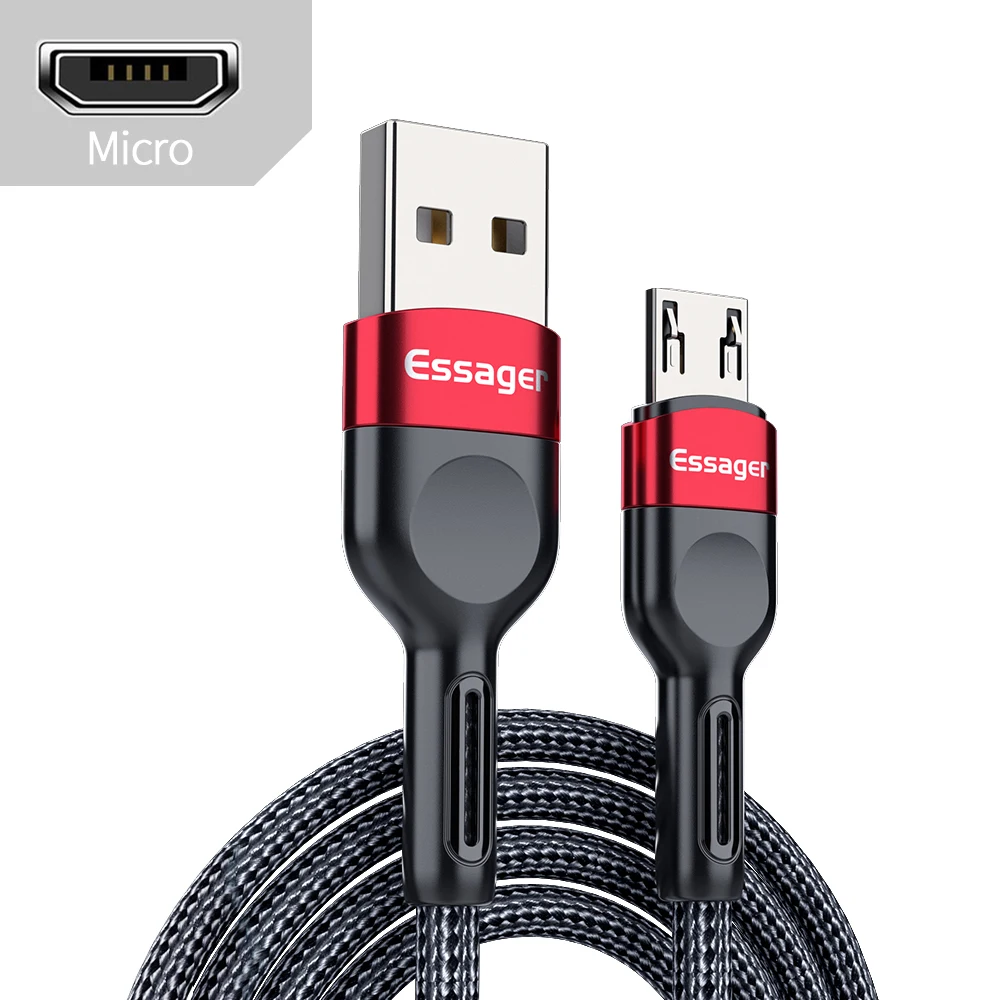 android charger Essager 3A USB Type C Cable Micro USB Fast Charging Data Cable Mobile Phone Charger USB C Microusb Wire Cord For Samsung Xiaomi magnetic phone charger Cables