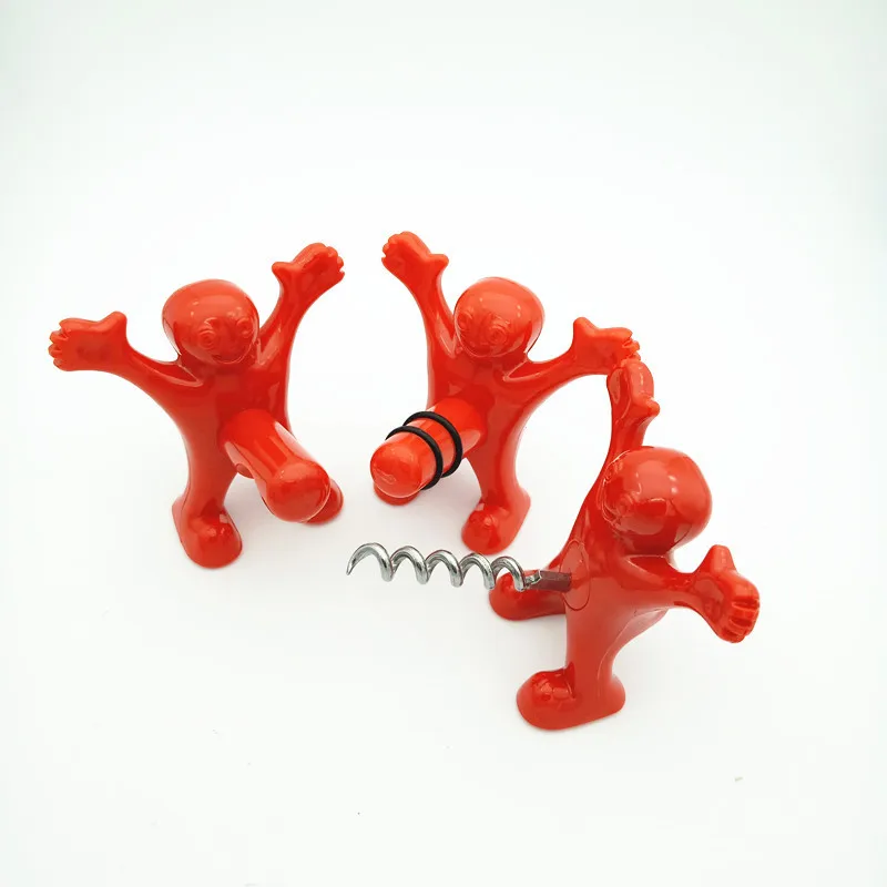 

Little Red Man Creative Funny Wine Bottle Opener Beer Wine Stopper Household Gift Bottle Opener Bottle Opener