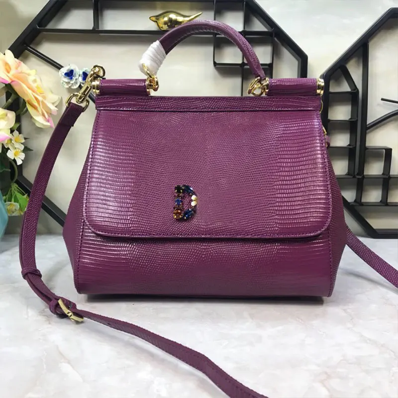 purple Модная женская сумка-Кроссбоди из натуральной кожи для девушек, высокое качество, женские сумки через плечо, маленькая девочка - Цвет: purple