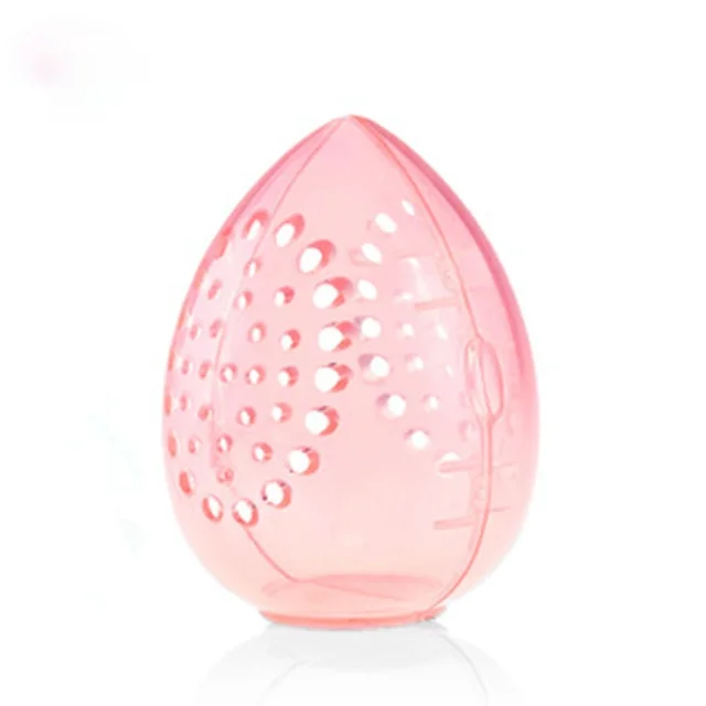 Cosmetics Sponge Holder Makeup Bag Plastic Protable Waterproof Storage Sponge Egg Shape Box Women's Cosmetics Accessories pink-55x75mm