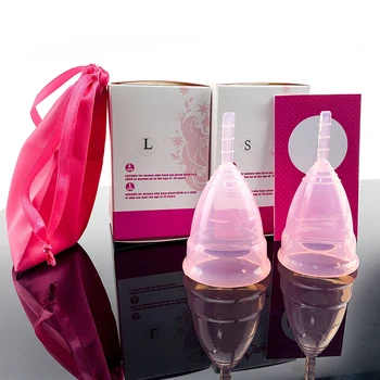 

New Transparent Silicone Menstrual Cup Feminine Hygiene Lady Cup Prevent Side Leakage Period Cup Collector Menstrual Vigin Care