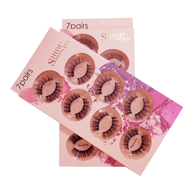 YSDO 7 пар 3D норковые ресницы драматические MakeupLashes пушистые норковые накладные ресницы wispy Box упаковка Поддельные ресницы