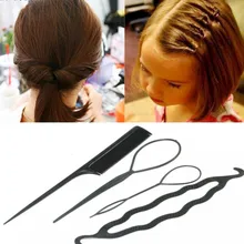 Гибкая повязка для волос для детей и взрослых, набор инструментов, la fa zhen, остроконечный гребень, набор из четырех предметов