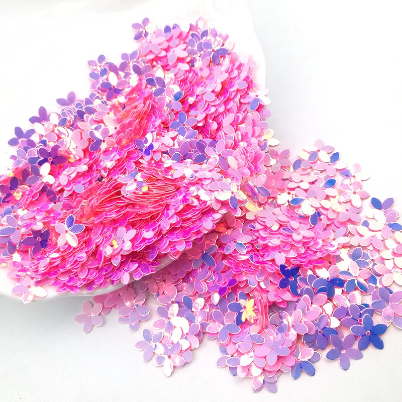 Pink Золотой светильник, прозрачный кристалл, 10 мм, пять пальцев, Цветочная тесьма с пайетками для шитья, Свадебное Ремесло, женская одежда, аксессуары, 20 г - Цвет: Pink