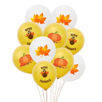 

Thanksgiving Party Theme Balloons Decoration Turkey Pumpkin Latex Balloon GIVE THANKS Maple Leaf Balloon Set Party Supplies
