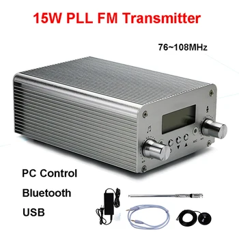 

15W PLL PC Control DC12V Bluetooth Wireless Cooling High-fidelity FM Transmitter Adjustable Power Radio Stereo Accessories
