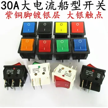 

10pcs KCD4 Rocker Switch ON-OFF 2 Position 4 Pins / 6 Pins Electrical equipment With Light Power Switch 4PIN DIP6 T8555