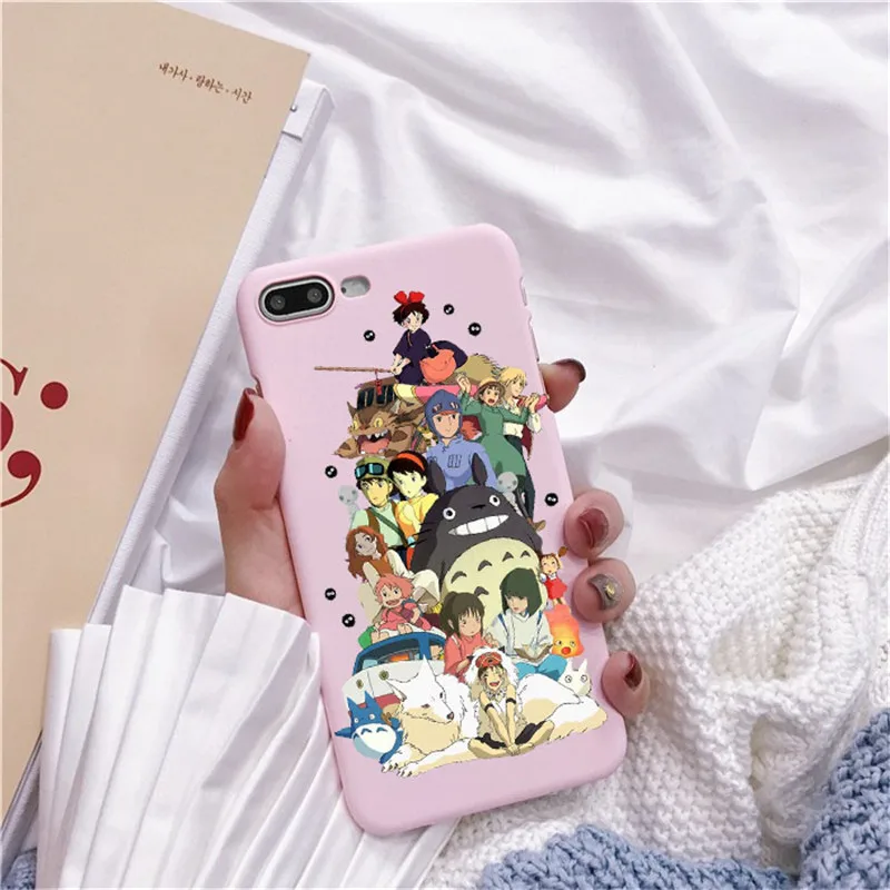 TPU Bonito Тоторо, гибли Аниме Миядзаки Viagem de Chihiro Kaonashi Мягкий ТПУ Caso de Telefone кларо Para iPhone 7 8 Plus 6 5 Max 4 - Цвет: TPU