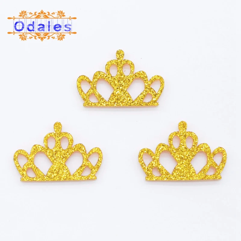 Gold 100 шт Смешанные DIY 3D европейские нашивки "Корона" Скрапбукинг ремесла бант центр аксессуары украшения торта принадлежности головные уборы аппликации - Цвет: Gold