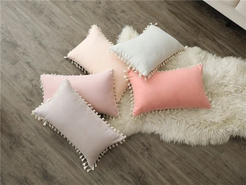 

Lulang Imitation suede solid color throw pillowcase 14x20, back cushion, sofa cushion cover, waist pillow, backrest, home decor