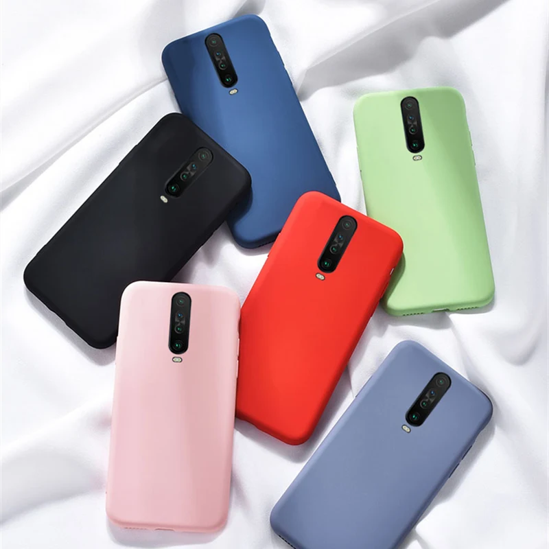 Liquid Silicone Soft Case For POCO X2 Phone Baby Skin Touch Back Protective Cover POCOPhone X 2 Coques |