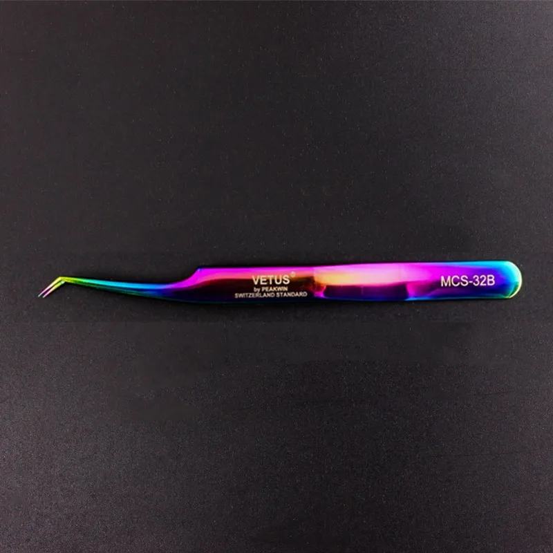 32B-Fantasy Vetus Original MCS Series New Style Premium Eyelashes Tweezers Ultra Fine Tip Improve for 3D 6D Lashes Extensions - Цвет: 32B-Fantasy