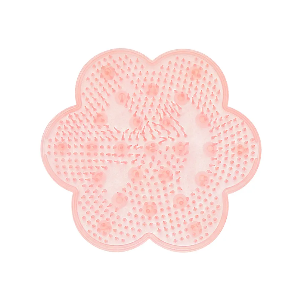 A Style pink Горячий ленивый Массажный Коврик для ванны с присоской, нескользящий коврик для ванной, душа, очищающая силиконовая щетка, массажер для ног для ванной комнаты - Цвет: A Style pink