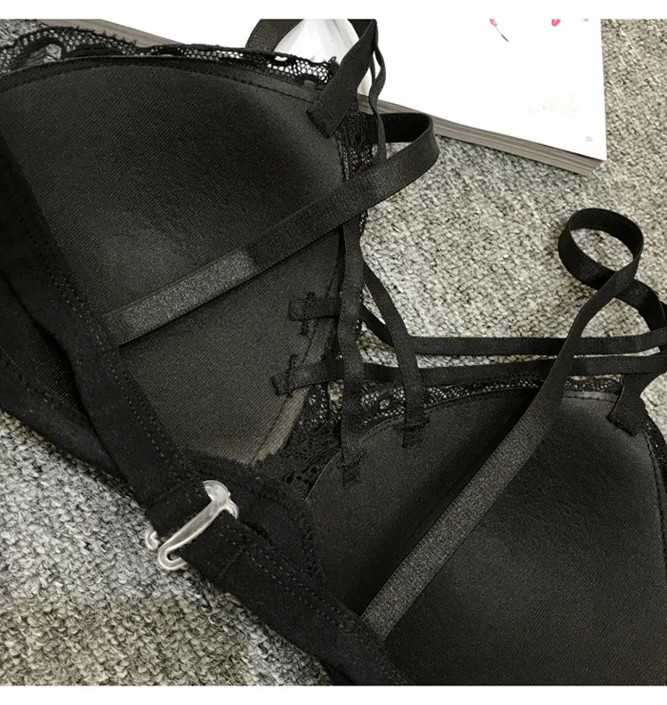 2020 New 3/4 cup lace sexy women underwear bralette Wireless bra cup A cup B bra for women for Backless wear Brassiere