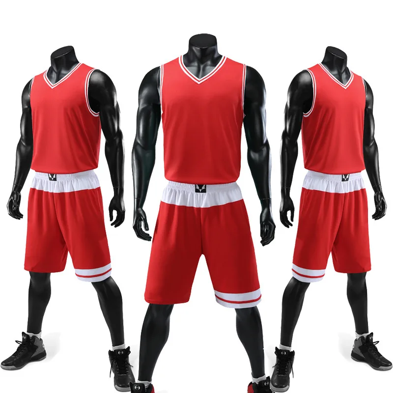 Высококачественный баскетбольный костюм для мужчин, Студенческая дышащая баскетбольная тренировочная командная форма