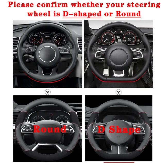 Genuine Leather Car Steering Wheel Cover 15 Inch/38cm for Porsche 718 911 Cayenne Cayman Macan Boxster Taycan Accessories 2
