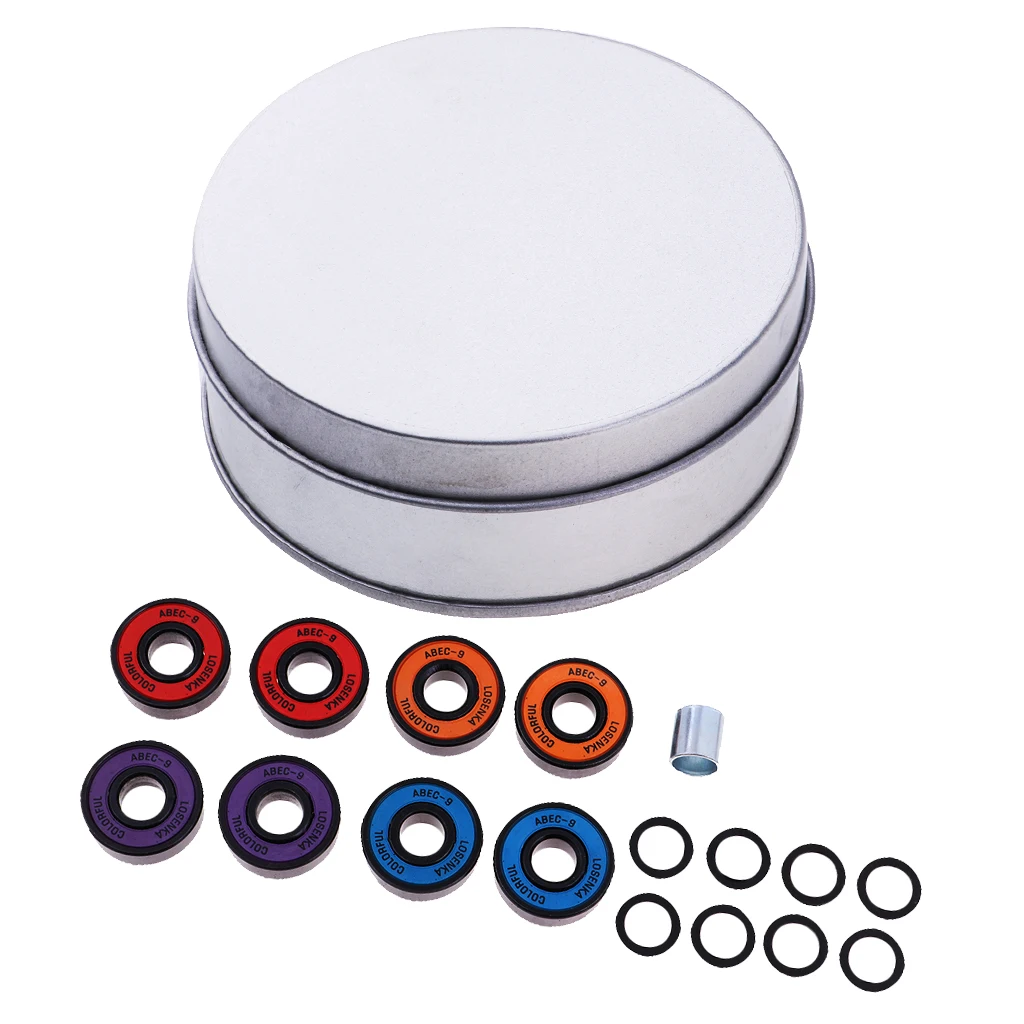  Premium Skateboard Bearings, Pro Longboard Bearings  ABEC 9