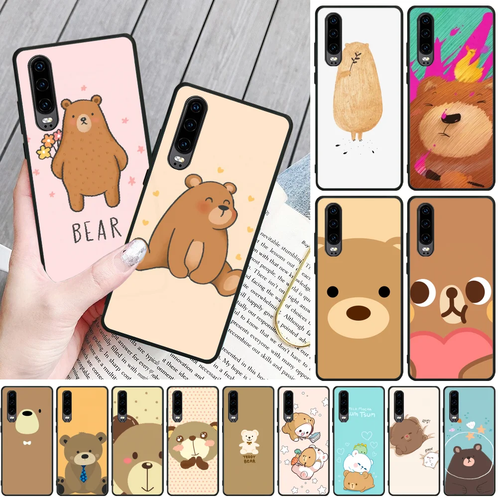 

OFFeier Cartoon Bear DIY Printing Phone Case cover Shell for Huawei P9 10 lite P20 pro lite P30 pro lite Psmart mate 20 pro lite