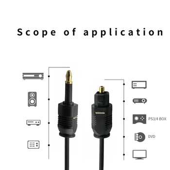 

Digital Sound Toslink to Mini Toslink Cable 3.5mm SPDIF Optical Cable 3.5 to Optical Audio Cable Adapter for Macbook
