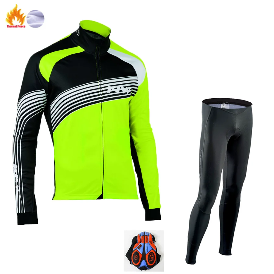 Winter Jersey Suit NW зимний теплый флисовый комплект для велоспорта, термальная одежда для велоспорта, одежда для велоспорта Mtb, одежда для велоспорта, Ropa Ciclismo - Цвет: Winter Jersey Suit