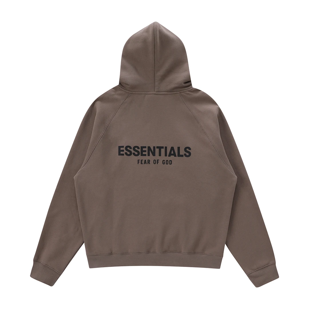 Fear Of God Essentials Letters Behind Plus Velvet Sweatshirt Hoodie  1