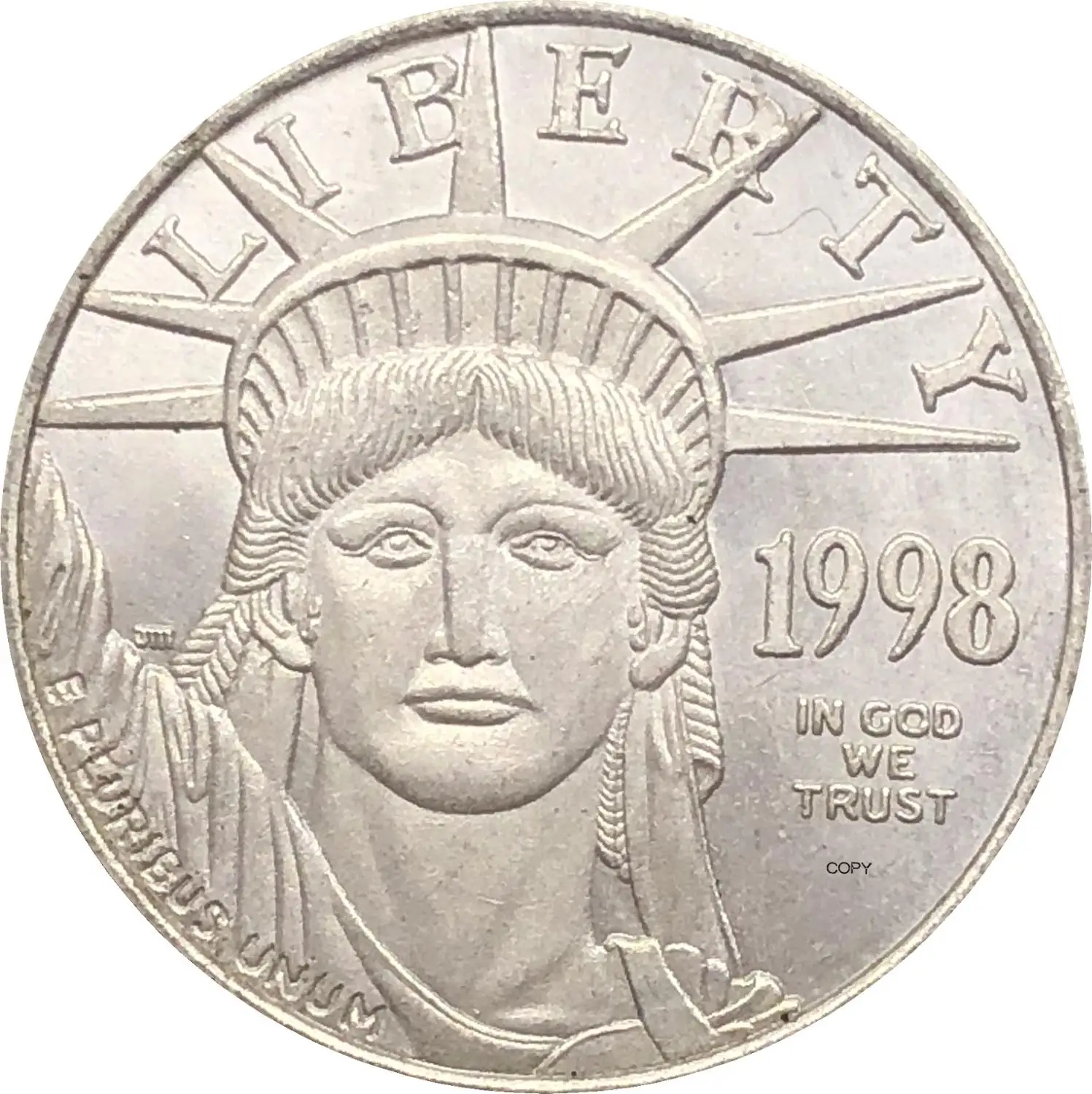 Соединенные Штаты 1998 W In God We Trust Liberty монета США $25 четверть унции 1/4 OZ слиток