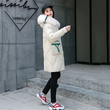

Winter Big Fur Collar Cotton Women 2019 New Korean Version The Casual Long Section Cotton Clothing Loose Thick Cotton Jacket 507