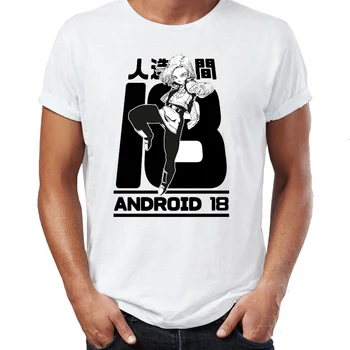 

Hip Hop Men T-shirts Android 18 Dragon Ball Z Artsy Awesome Artwork Drawing Printed Street Guys Tees Swag 100% Cotton Camiseta