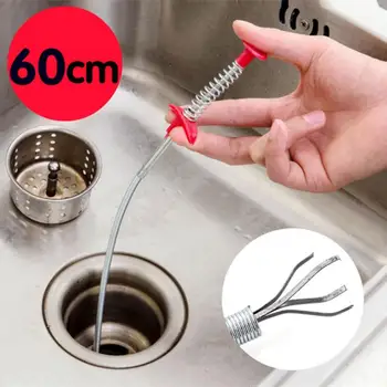 

Drain Sewer Dredge Pipeline Hook Household Kitchen Sink Drain Blockades Hair Pipe Cleaning Hook Sewers Dredge Clip Scissors Tool