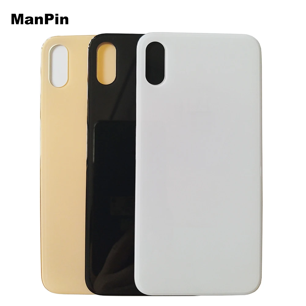 Задняя крышка для экрана iPone XS MAX X стеклянная аккумулятора с большим отверстием