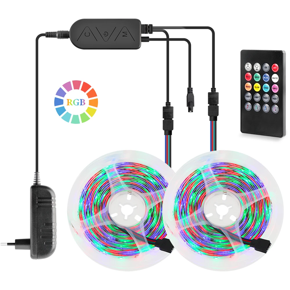 SMD5050 2835 RGB Светодиодная лента светильник 5 м 10 30 60 светодиодов/м DC 12 В гибкая