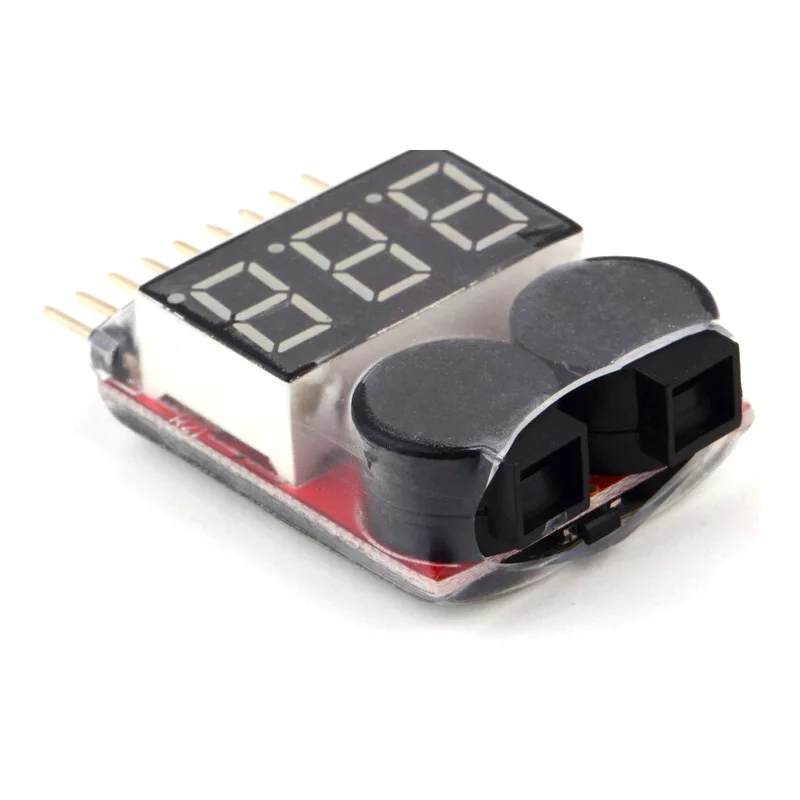 Testeur de batterie Lipo 1-8s avec alarme basse tension, affichage LED
