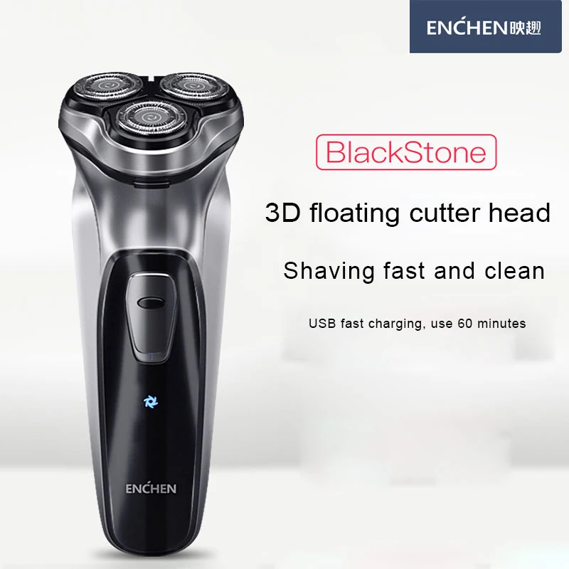 Оригинал Enchen BlackStone 3D электробритва, Мужская моющаяся type-C USB Перезаряжаемый для бритья машинка для стрижки бороды