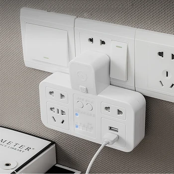 

Smart Socket Timing Energy Saver Power Socket Wall Charger Dual USB Power Strip 220V AU EU Plug Extension Socket