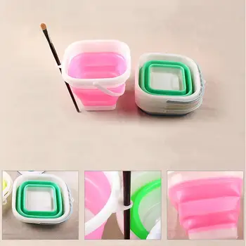 

Multi-function Folding Pen Washing Bucket Oil Painting Accessories Pen Wash Container Random Color
