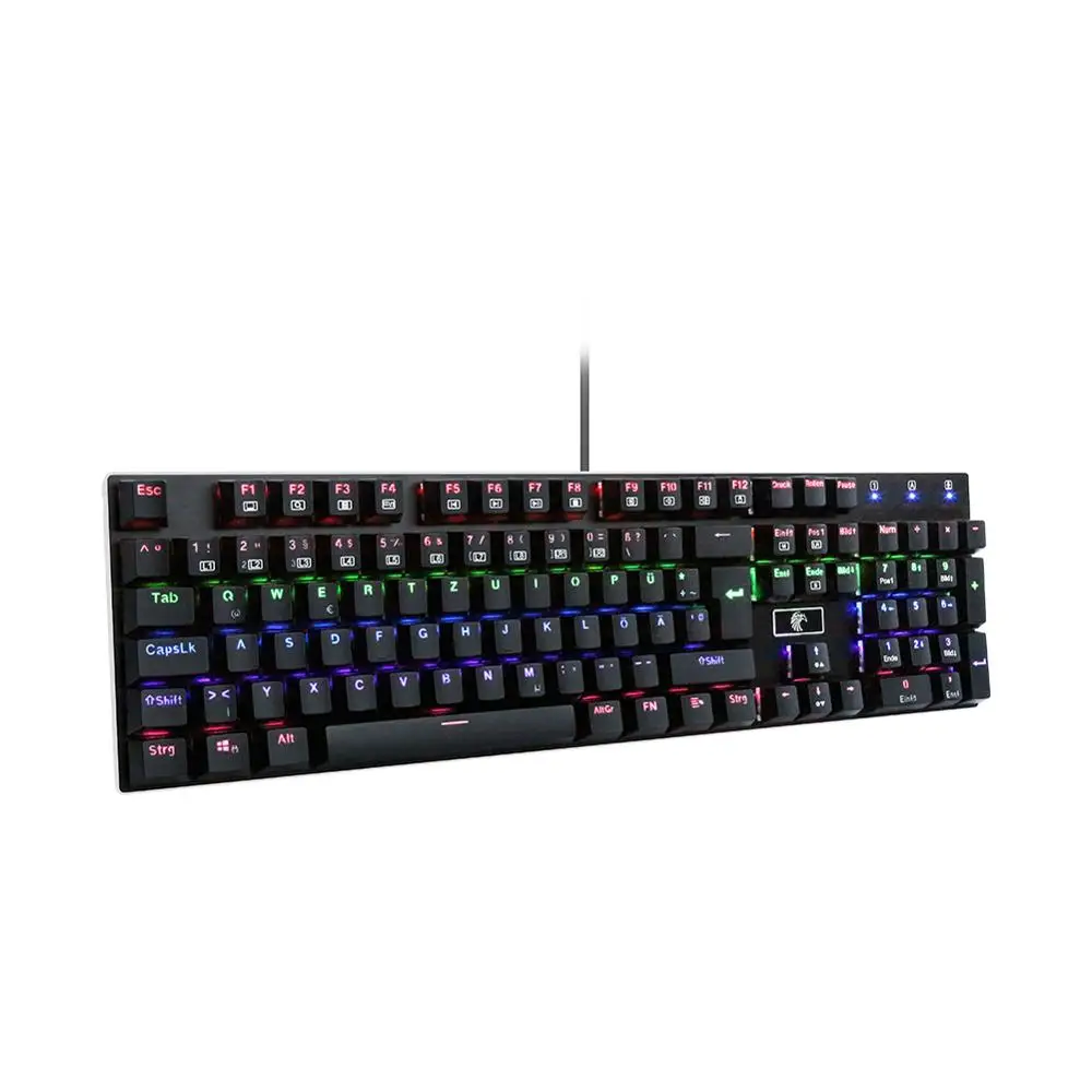 Keyboard Wired Gaming Rainbow LEDBacklit 105 Anti-ghosting Blue Switch For Game Laptop PC German Layout | Компьютеры и офис